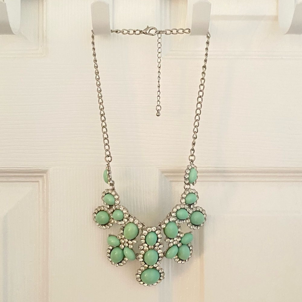 Mint & Diamond Chunky Necklace